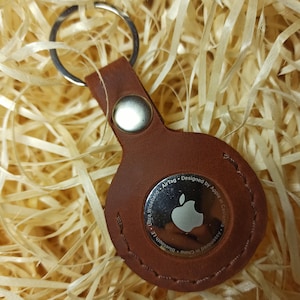 Soporte de etiqueta de aire, soporte de etiqueta de aire de Apple, estuche de etiqueta de aire personalizado, llavero de etiqueta de aire personalizado, AirTag, llavero de cuero, collar de etiqueta de aire