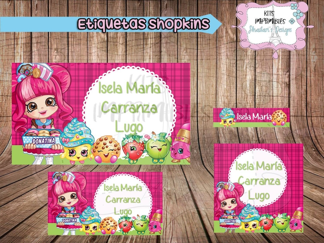 Shopkins Kit Editable Printable School Labels in Powerpoint - Etsy