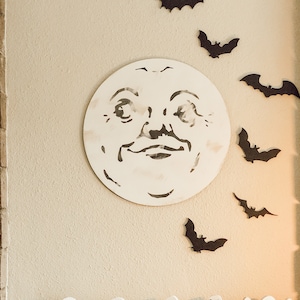 Man on the moon man in the moon man in the moon sign man on the moon wood sign moon face sign moon farmhouse decor moon decor