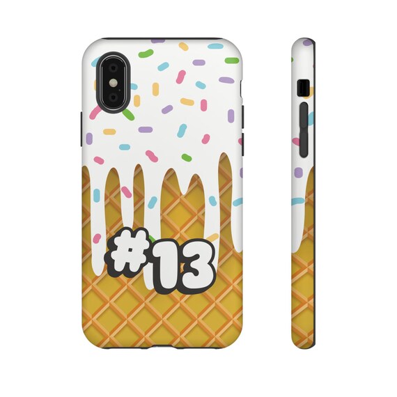 custom baseball drip phone case gift for teen ice cream drip phone case personalized for iphone baseball gift melting ice cream phone case