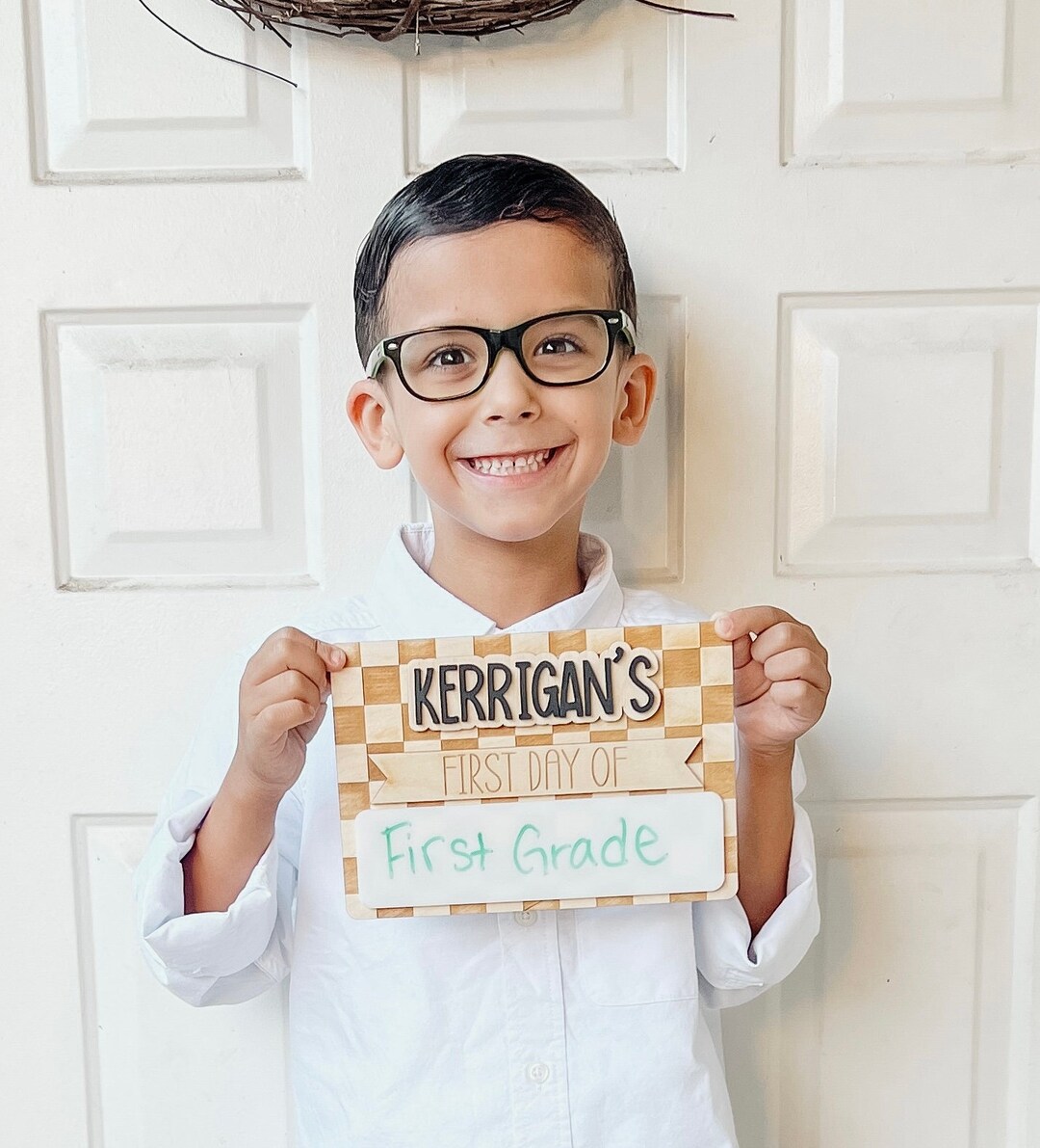 Personalized First Day Last Day of School Sign Boy First Day of School