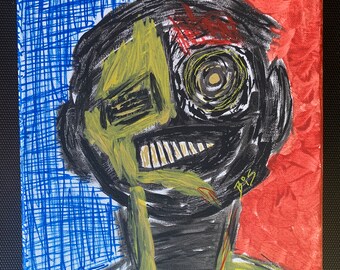 8 x 10 Arte abstracto original, pintura acrílica sobre lienzo