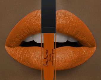 Tinte labial Orange Cutie / Color de labios mate de larga duración / Confianza impecable y sin esfuerzo para llevar