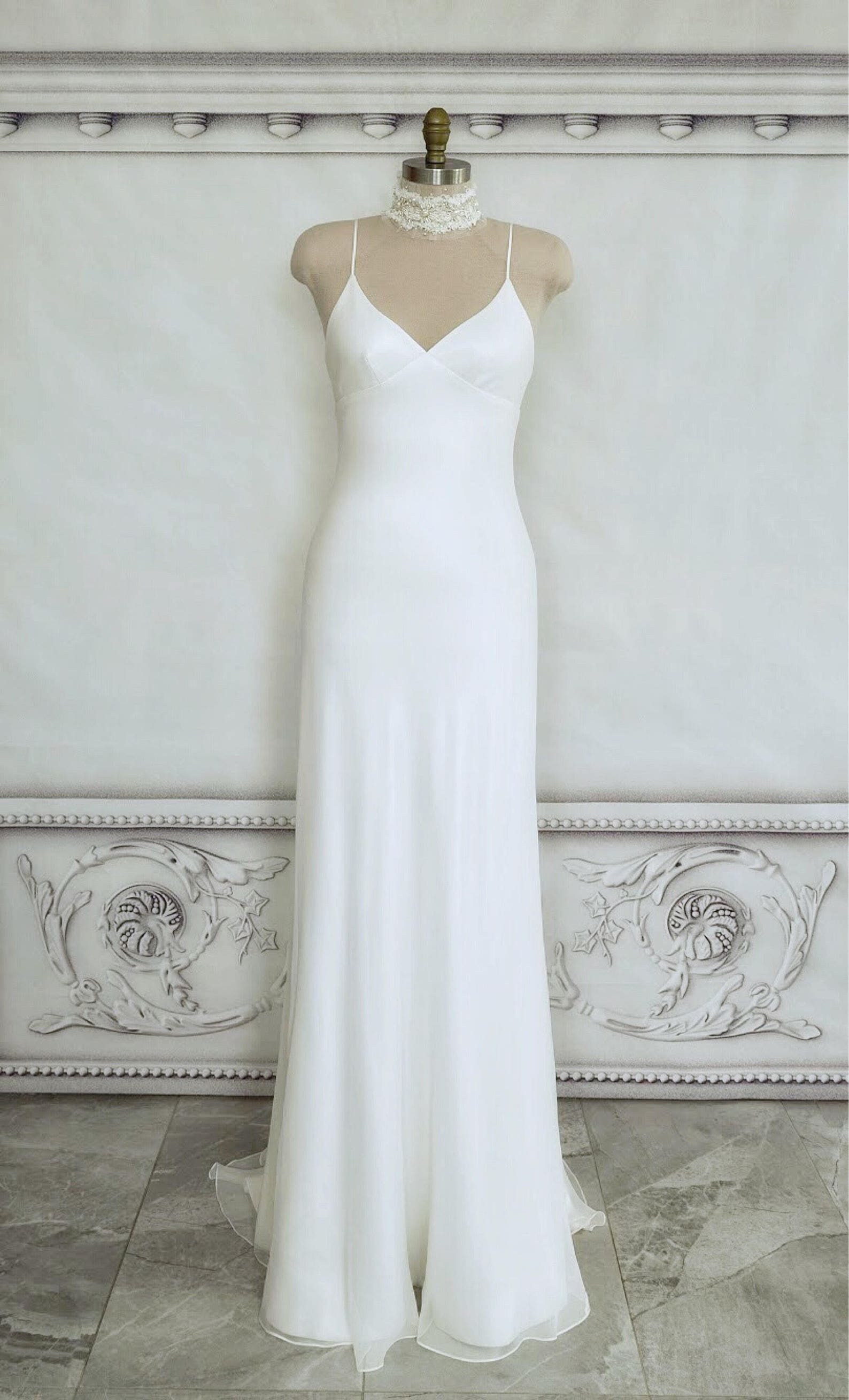 Bias Cut Silk Wedding Dress/ Boho Gown/ Beach Bridal Etsy