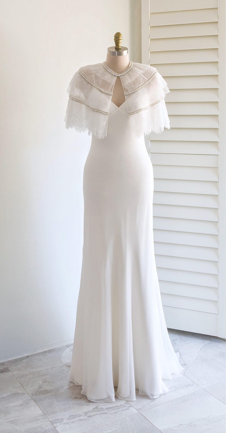 vintage bridal cape