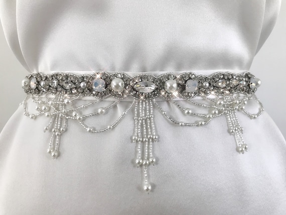 beaded sash belt