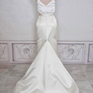 Silk satin bridal basic cami top/ Bridal separates camisole top/ Spaghetti straps tank top image 2