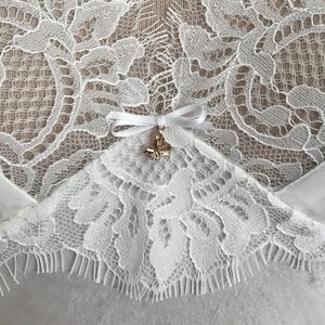 Silk bridal lingerie Lace robe Honeymoon lingerie Lace dressing gown Satine sleepwear Silk lingerie set Boudoir lace sexy robe Silk pajamas image 6