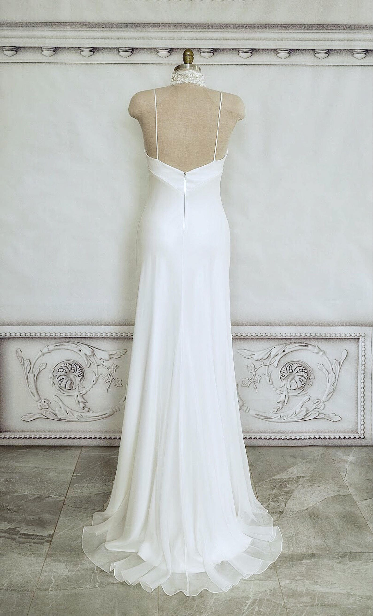 Bias Cut Silk Wedding Dress/ Boho Gown/ Beach Bridal Etsy