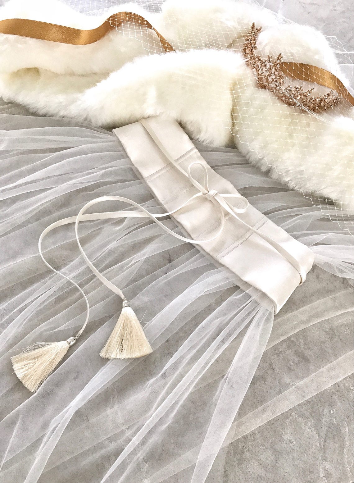 Ivory Bridal Belt Vintage Wedding Corset Belt Obi Belt Bride Waist ...