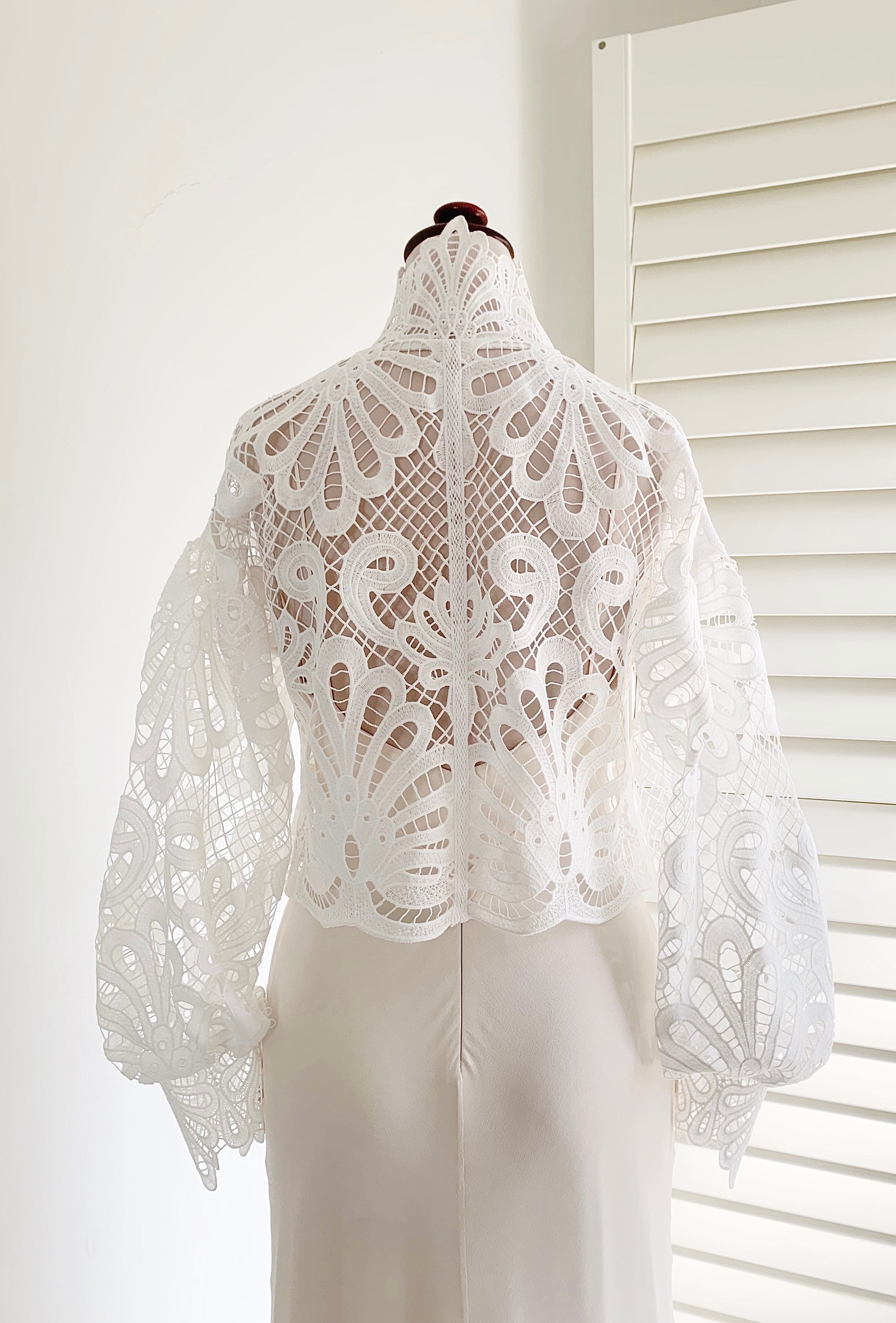 Bridal Zipped Eyelet Lace Jacket Boho Wedding Bolero - Etsy