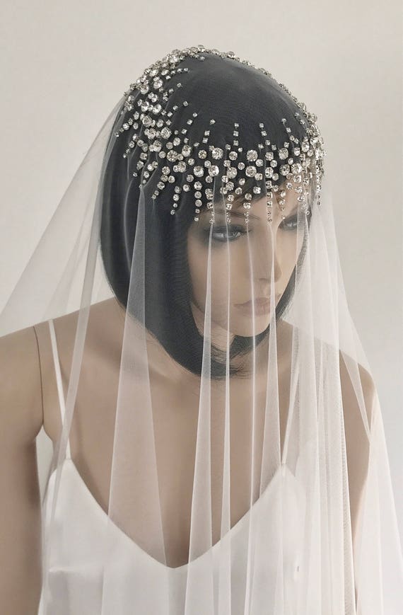 off white bridal veils
