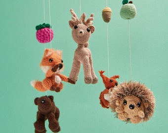 Woodland baby mobile for woodland nursery decor, Expecting mom gift