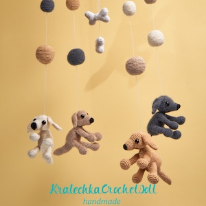 Labrador baby mobile, Puppy nursery mobile, Dog crib mobile, Expecting mom gift