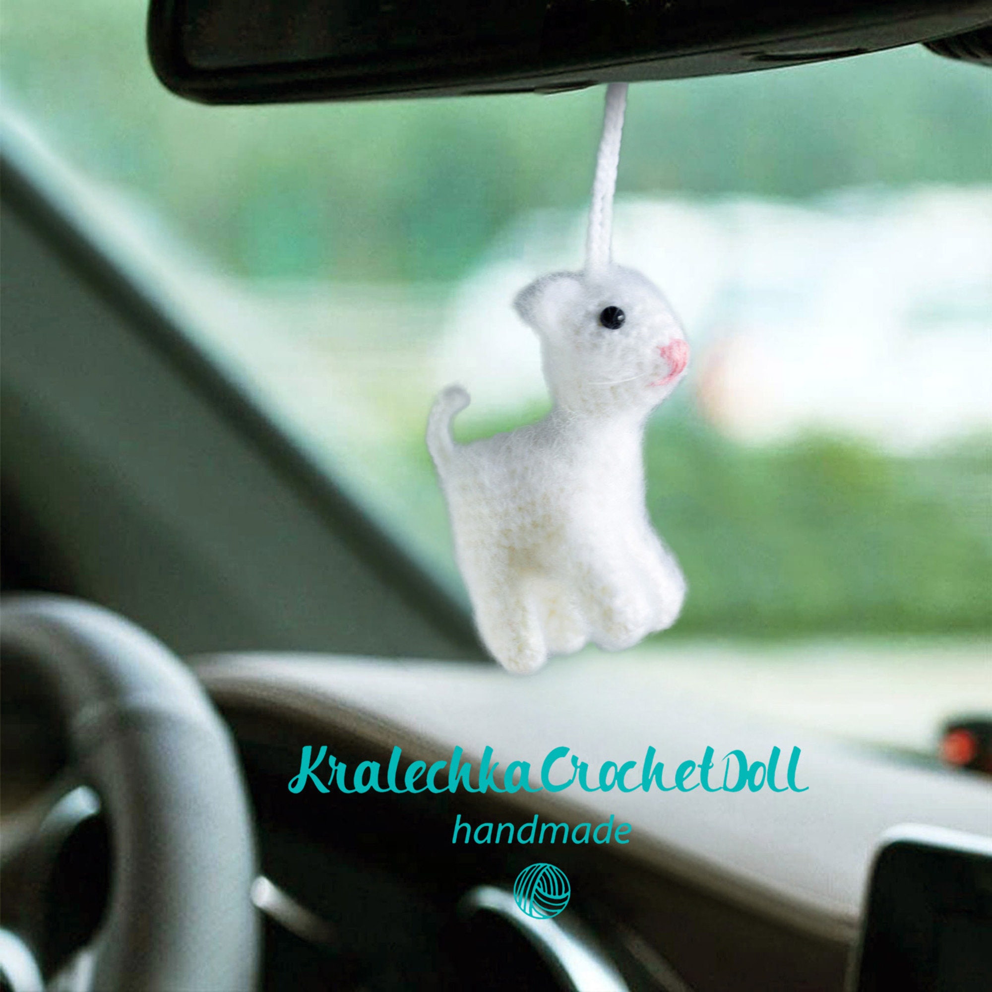 Cat rear sale view mirror charm