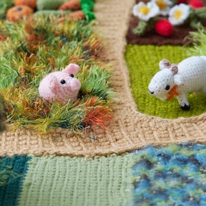 Boerderij speelmat, Baby speelmat, Fairy tuin Activiteiten mat, Miniatuur tuin Montessori bord