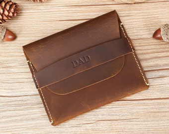 Minimalist Leather Wallet , Slim Leather Card Holder, Personalized Leather Wallet, Leather Wallet, Leather Card Sleeve