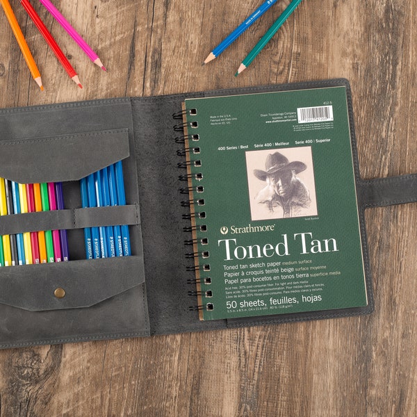 Leather Sketchbook Etsy