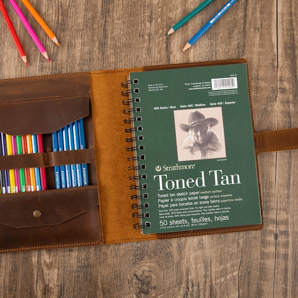 Leather Sketchbook Etsy