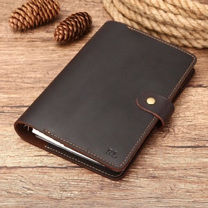 Handmade Leather A6 Journal Cover: Personalized Travel Diary