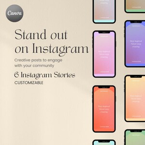 6 Instagram Stories Templates | Business Stories | Canva Templates |  Content Creator Stories | |Stories Template
