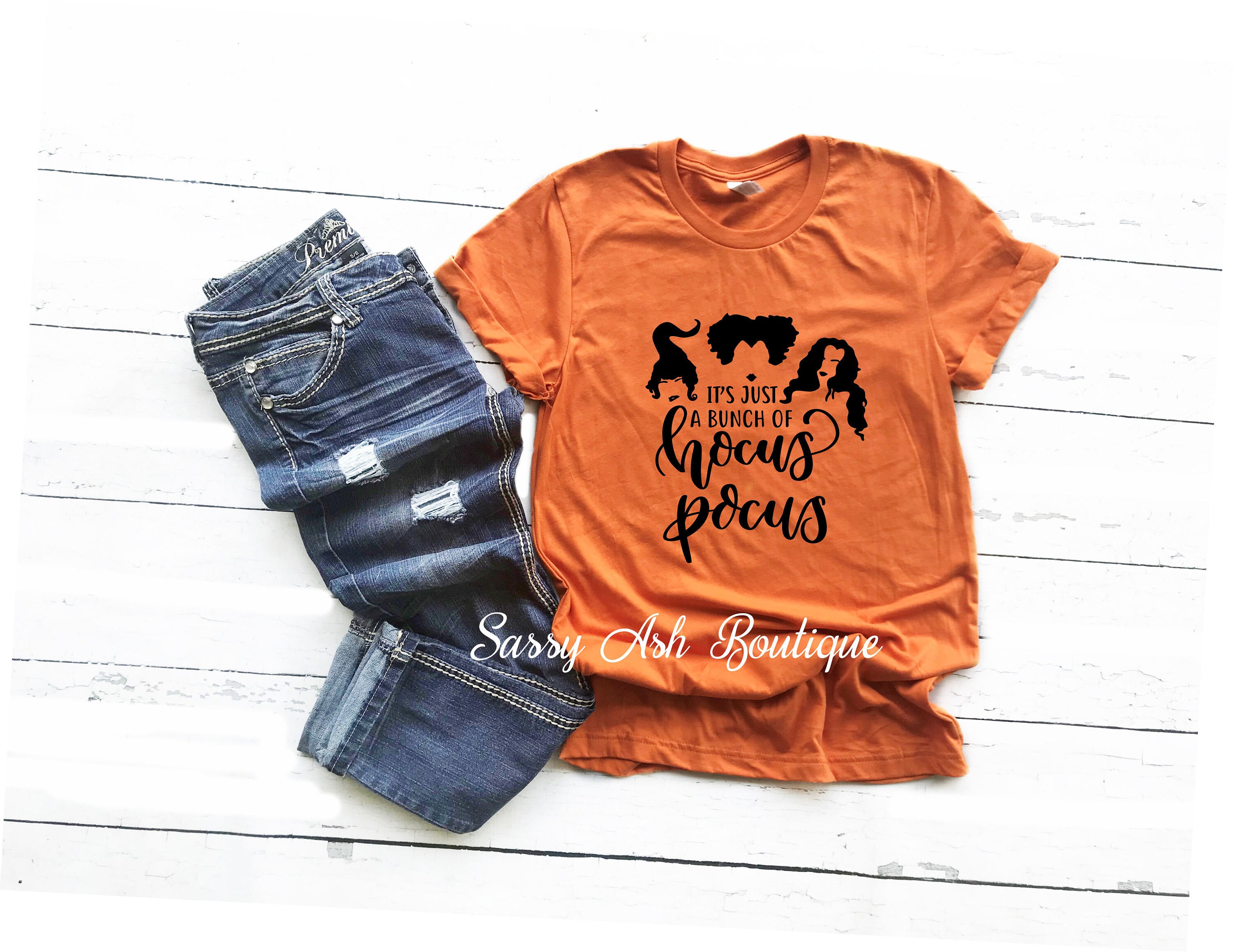 It's Just A Bunch Of Hocus | Halloween | Fall | Orange | Soft Uni…