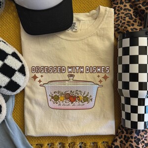 Obsessed With Dishes, Searching For Treasure, No Such Thing As Too Much Pyrex, Blue Floral, Retro Collector Vintage Quirky Comfort Colors®