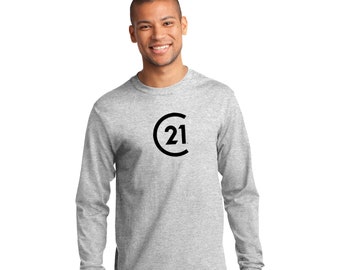 Century 21 Long Sleeve T-Shirt | C21 Logo | Unisex Realtor T-shirt | Pre-Shrunk Cotton | Realtor Clothing | Century 21 Apparel
