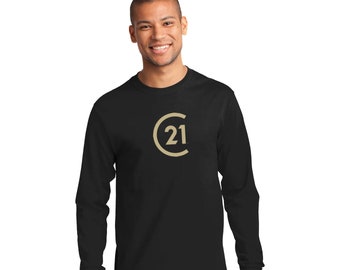 Century 21 Long Sleeve T-Shirt | C21 Logo | Unisex Realtor T-shirt | Pre-Shrunk Cotton | Realtor Clothing | Century 21 Apparel