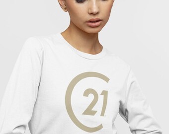 Century 21 Long Sleeve Unisex  T-Shirt | C21 Logo | Realtor T-shirt | Pre-Shrunk Cotton | Realtor Clothing | Century 21 Apparel