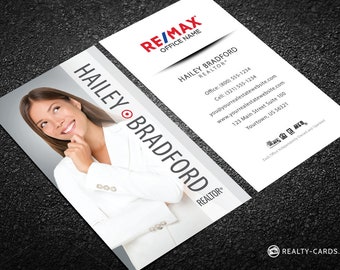RE/MAX Business Card - Real Estate Business Card Template Design - Modern Real Estate Business Card Design- Free U.S. Shipping