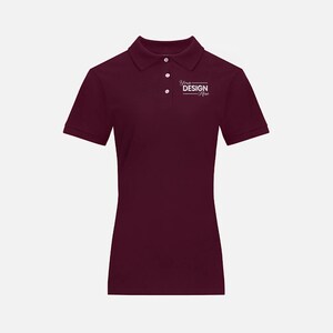 Premium Piqué Women&#39;s Polo with embroidered Logo | Premium Polo Shirt | Custom Embroidered Apparel | 100% Ringspun Cotton