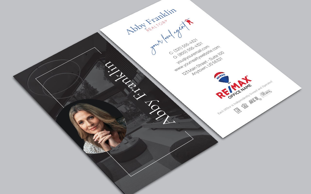 RE/MAX Business Card - Custom Real Estate Business Card Designs - Realty  Agent Branding - Free U.S. Shipping - Etsy Israel, image size:1280x800