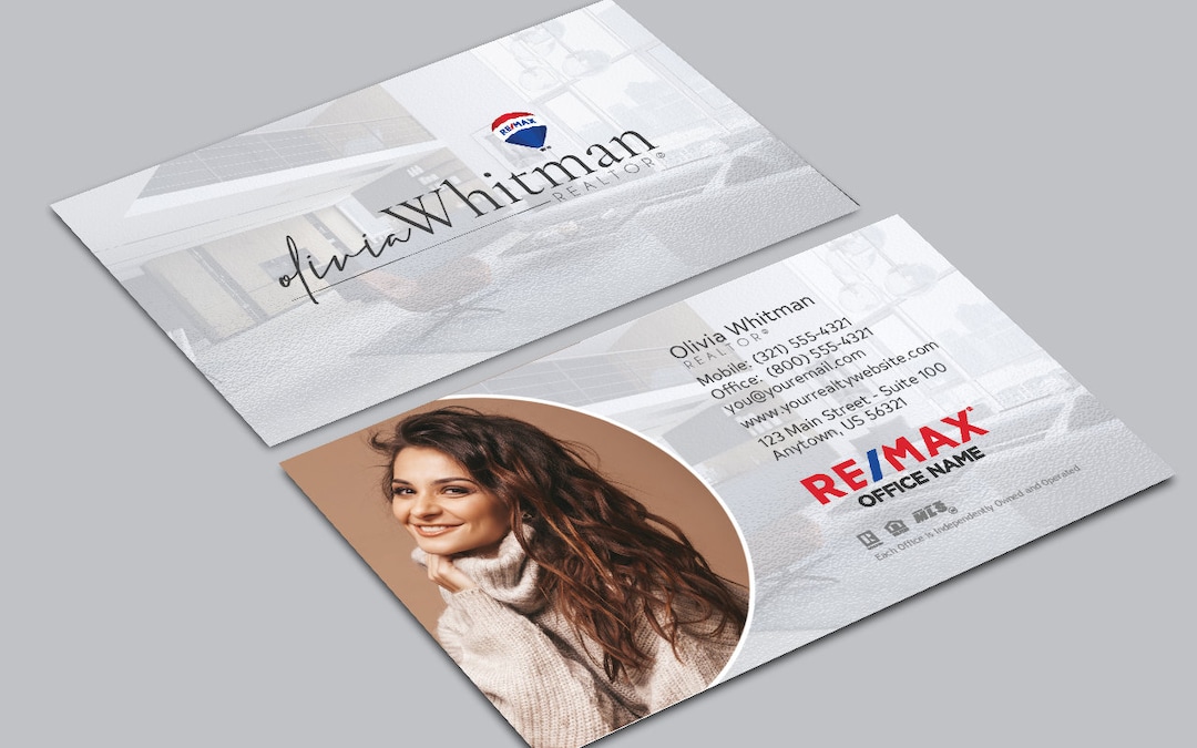 RE/MAX Business Card - Featured Agent Photo - Custom Realty Design ...