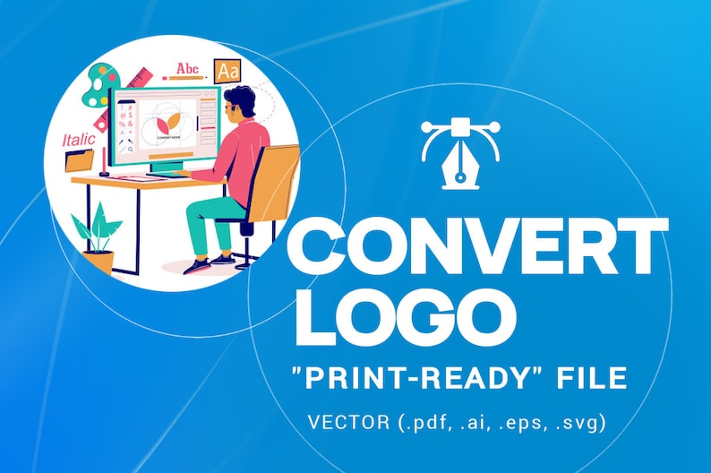 Convert Logo to printready Vector File Etsy