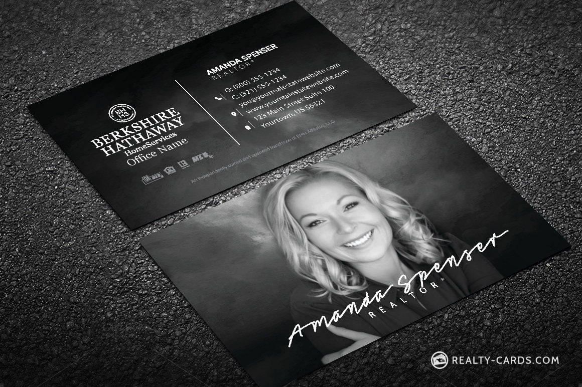 Berkshire Hathaway Business Card Real Estate Card Template - Etsy