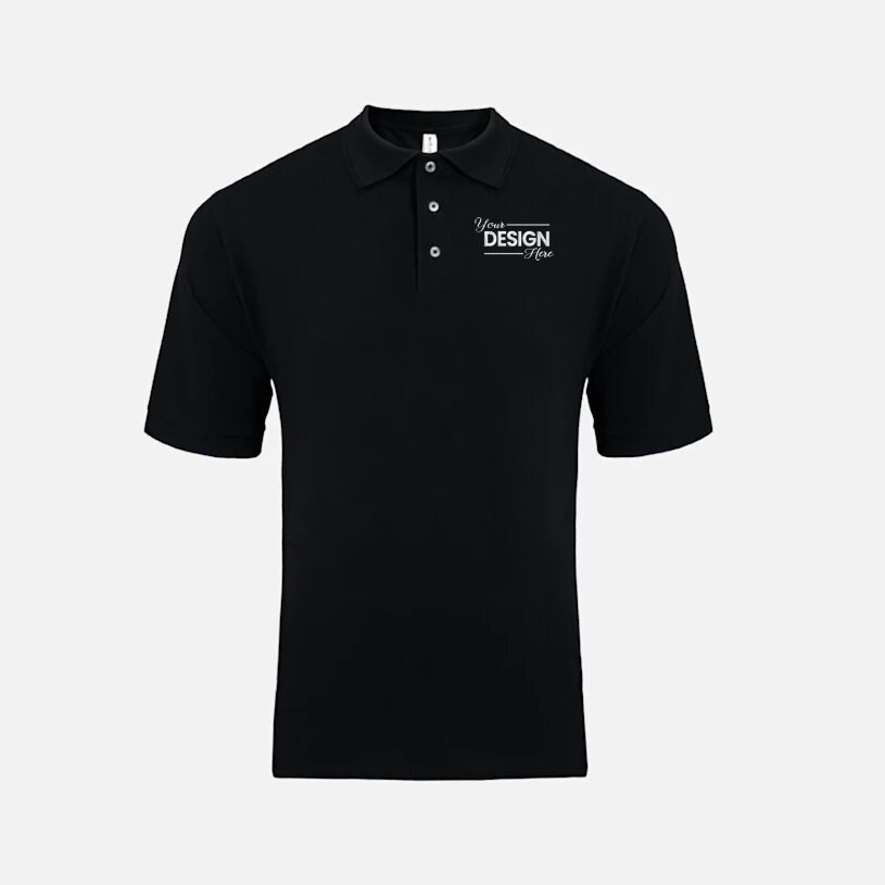 ◆SUNDAYOFFCLUB◆ Policia Embroidered Piqu Polo Shirt Black SUNDAY OFF CLUB】Policia Embroidered Pique Polo Shirt | OUR