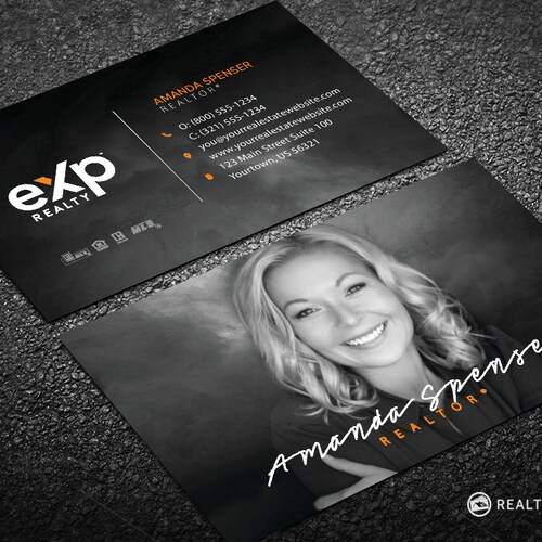 Exp Realty Business Card Real Estate Broker Business Card Etsy