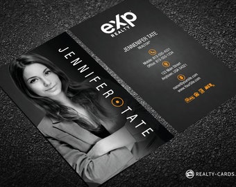 eXp Realty Business Card - Realty Business Card - Realtor Business Card Vertical Design - Free U.S. Shipping