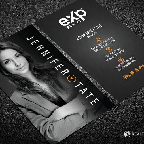 Exp Realty Business Card Realty Business Card Realtor Etsy