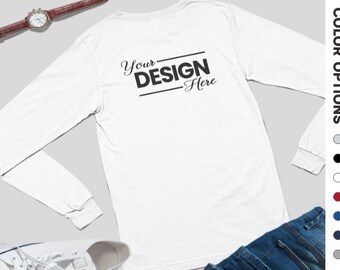 Custom Printed Long Sleeve T-Shirt | Logo Branding | Unisex Realtor T-shirt | Pre-Shrunk Cotton | Realtor Apparel