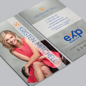Luxury eXp Realty Business Card - Real Estate Agent Photo - Realtor Branding - Free U.S. Shipping