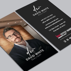Design de carte de visite personnalisé Keller Williams - Photo d'agent immobilier en vedette - Livraison gratuite aux États-Unis