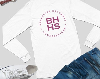 Berkshire Hathaway Long Sleeve T-Shirt | BHHS Logo | Unisex Realtor T-shirt | Pre-Shrunk Cotton | Berkshire Hathaway Apparel