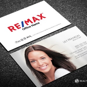 RE/MAX Business Card - Real Estate Business Card Design - Real Estate Agent Card - Free U.S. Shipping