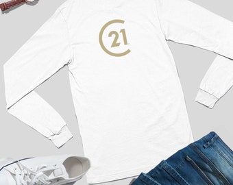 Century 21 Long Sleeve T-Shirt | C21 Logo | Unisex Realtor T-shirt | Pre-Shrunk Cotton | Realtor Clothing | Century 21 Apparel