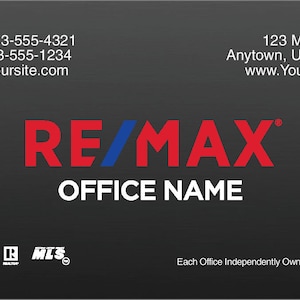 RE/MAX Business Card Real Estate Business Card Design Agent Photo Free U.S. Shipping image 3