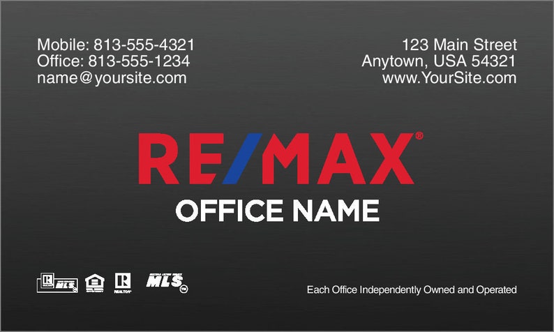 RE/MAX Business Card Real Estate Business Card Design Agent Photo Free U.S. Shipping image 3