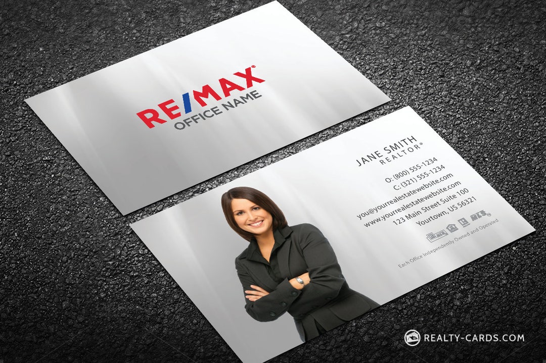 RE/MAX Business Card Real Estate Agent Photo Business Card Realtor