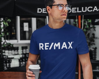 Custom REMAX Logo T-Shirt | Men's Fitted Soft-Touch Realtor T-shirt |  Shirt | Realtor Clothing | REMAX Apparel